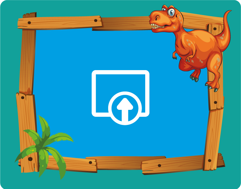 Aanpasbare dinosaurus vinyl tapijt kind - TenStickers