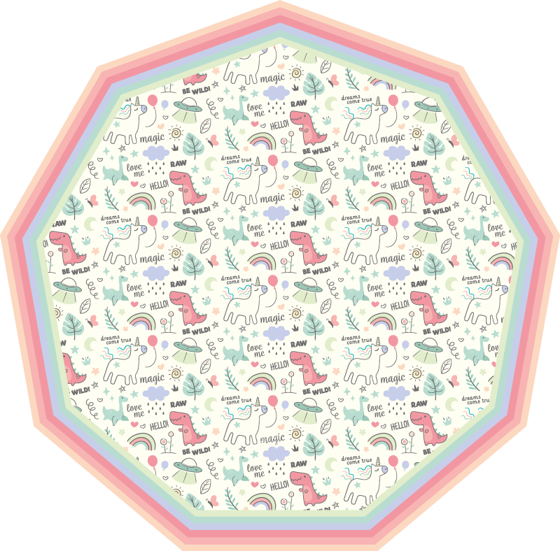 Speels alfabetmotief vinyl tapijt kind - TenStickers