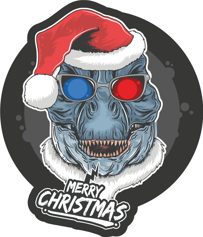 Feestelijk monstergejuich vinyl tapijt kerstmis - TenStickers