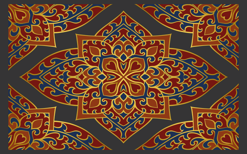Vinyl tapijt mandala sierlijk mandala ontwerp - TenStickers