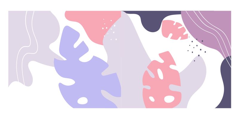 Abstracte monstera vinyl tapijt met textuur - TenStickers