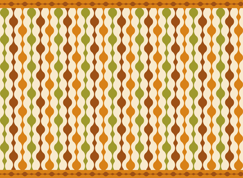 Golvende lijnen ontwerp vinyl tapijt met strepen - TenStickers