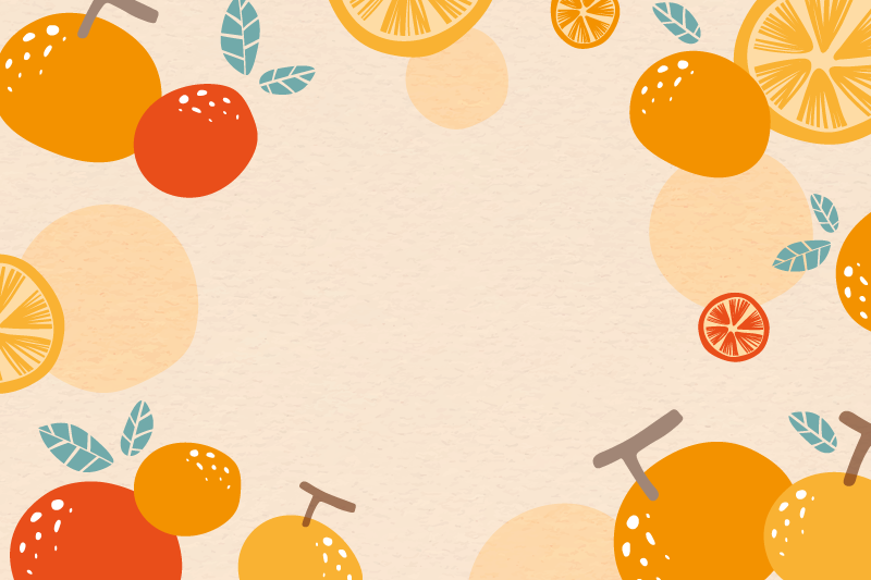 Citrus patroon vinyl tapijt bloemen en planten - TenStickers