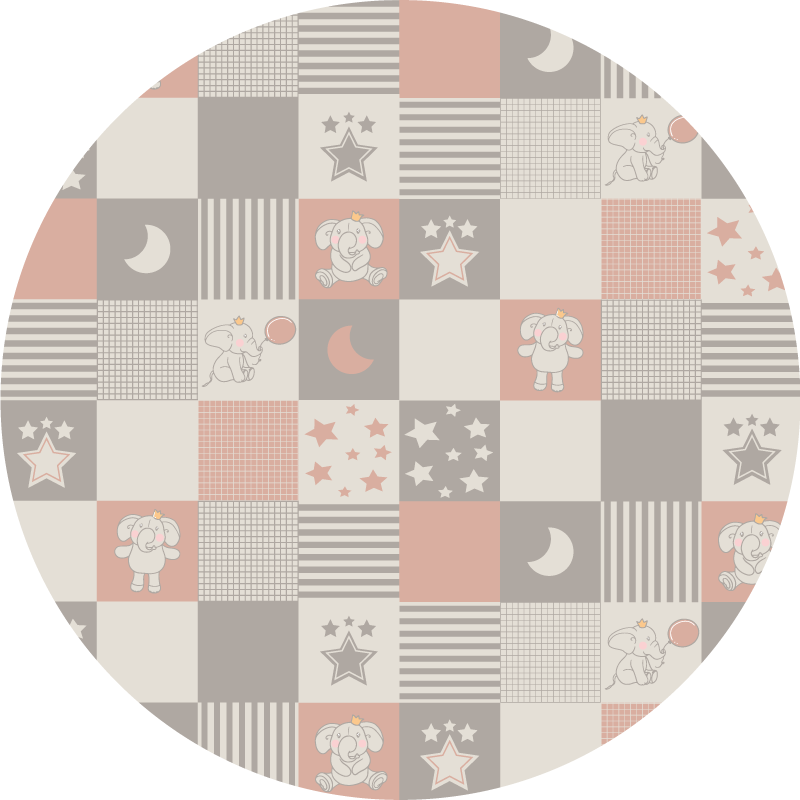 Kinderpatchwork vinyl tapijt kind - TenStickers