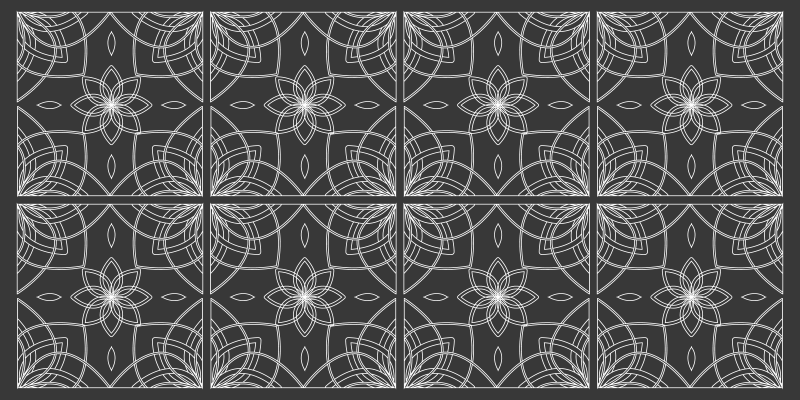 Bloemenoverzicht vinyl tapijt bloemen en planten - TenStickers