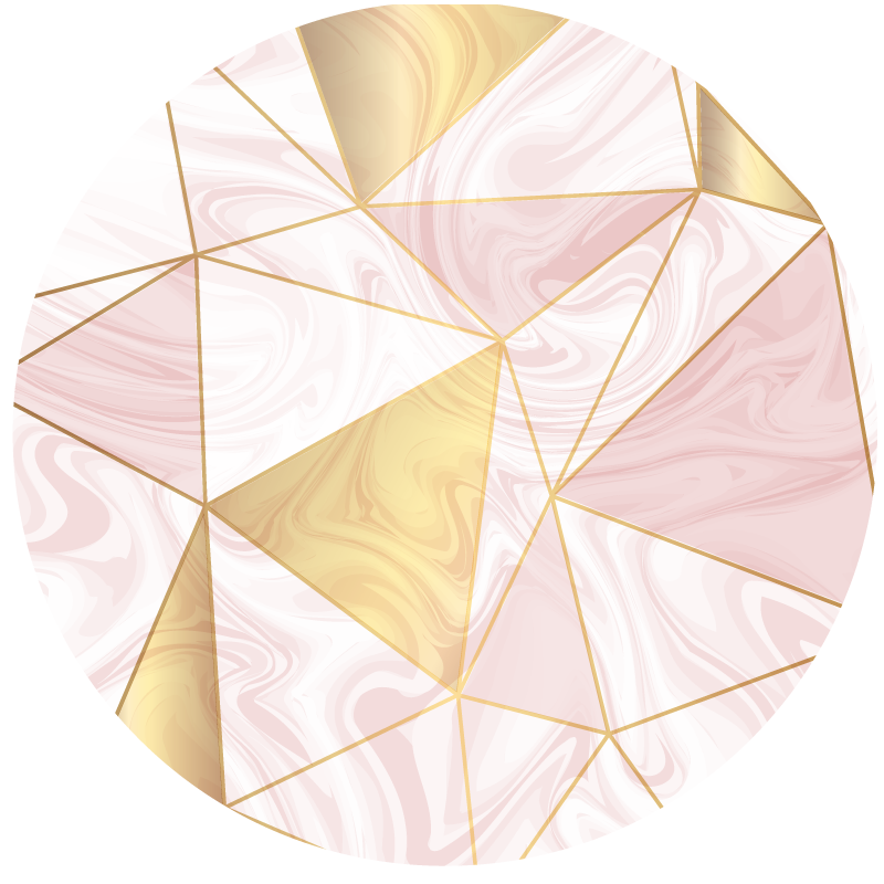 Geometrische marmeren compositie vinyl tapijt geometrisch - TenStickers