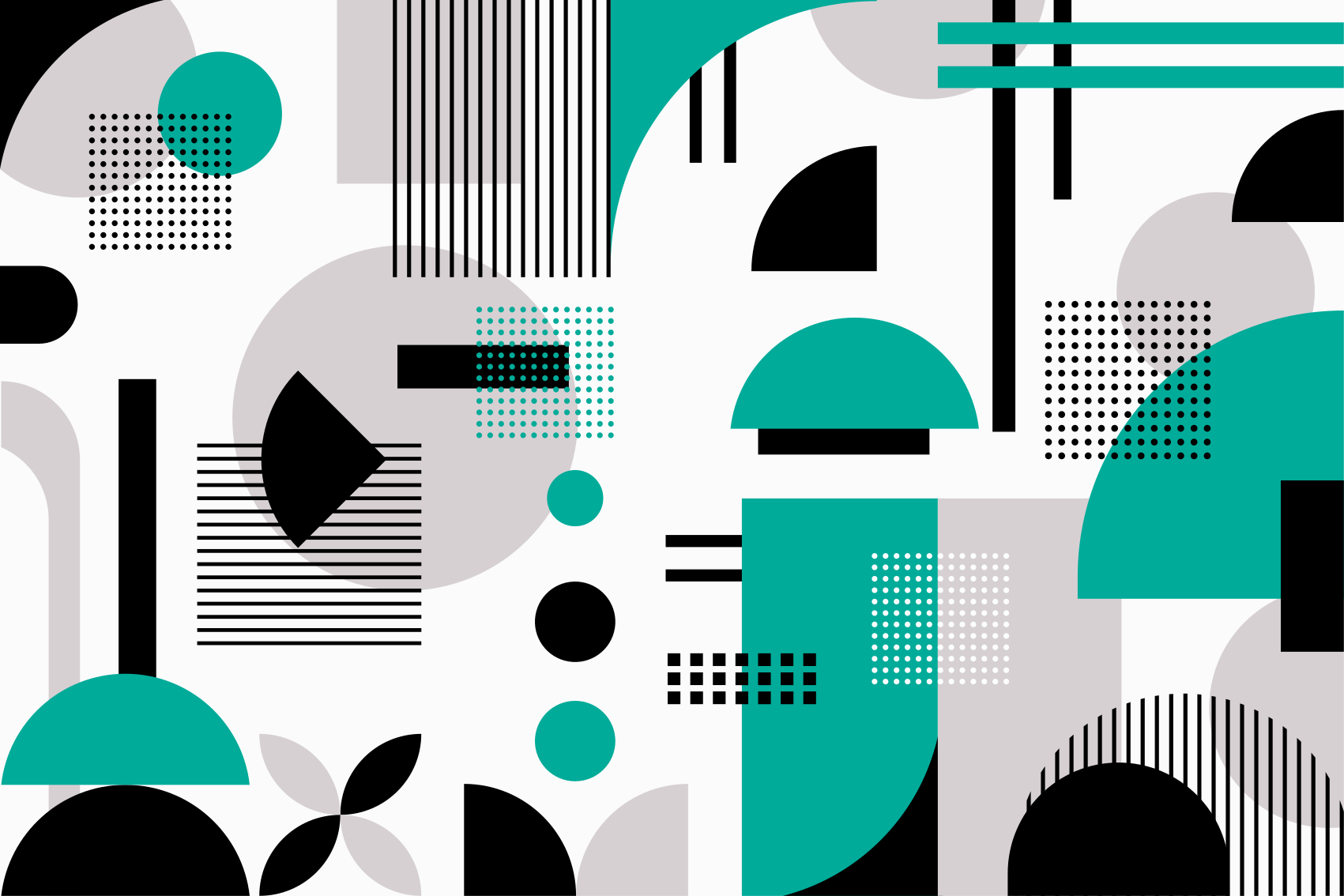 Turquoise geometrische vormen vinyl tapijt modern - TenStickers