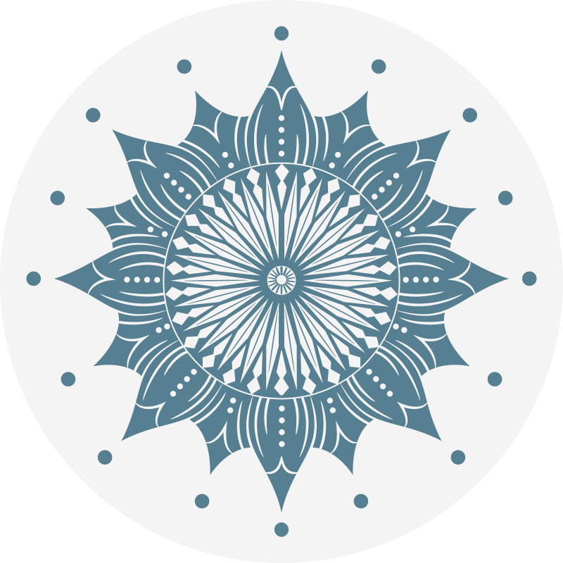 Vinyl tapijt mandala ingewikkelde bloemmandala - TenStickers