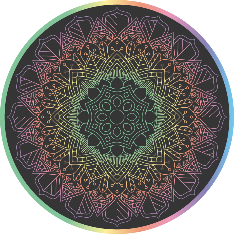 Vinyl tapijt mandala meditatie mandala - TenStickers