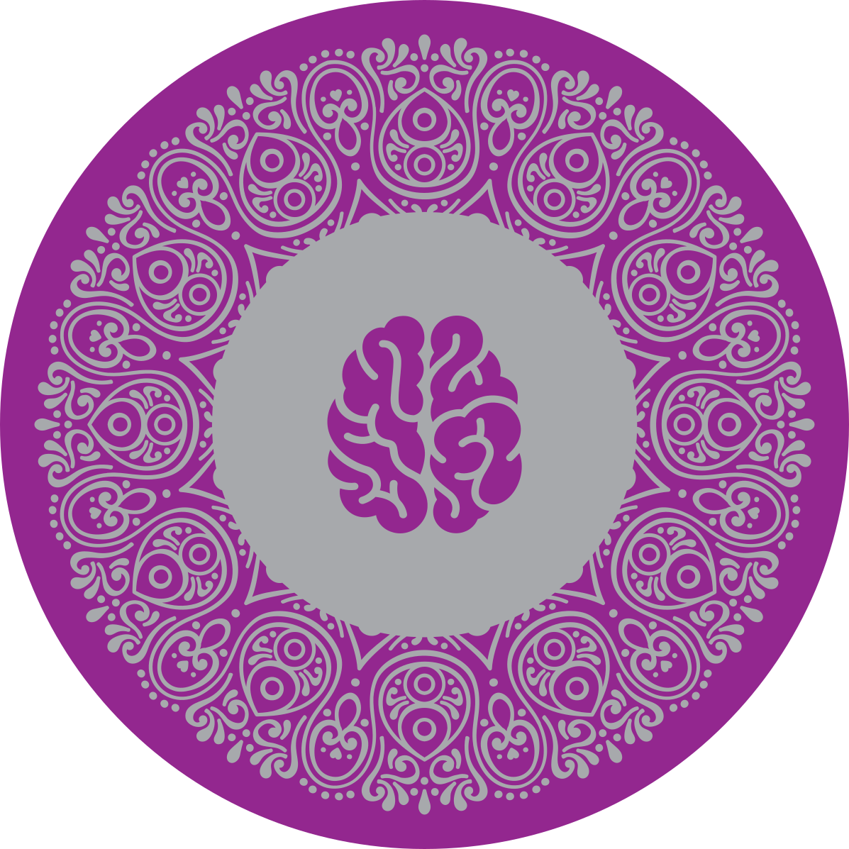 Vinyl tapijt mandala mandala brein ontwerp - TenStickers