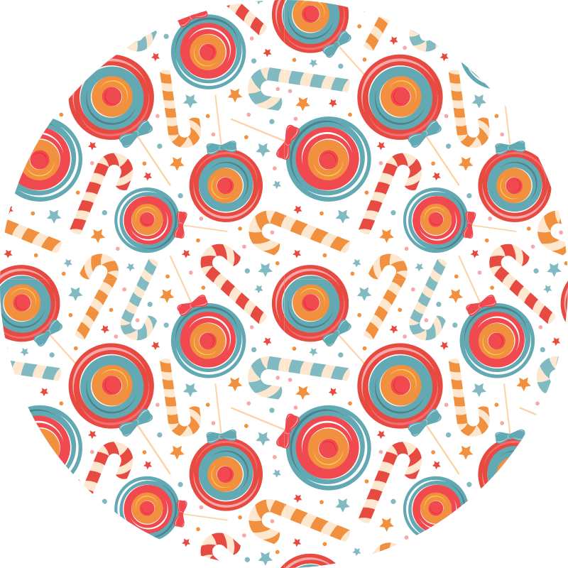 Candyland-afbeeldingen vinyl tapijt spel - TenStickers