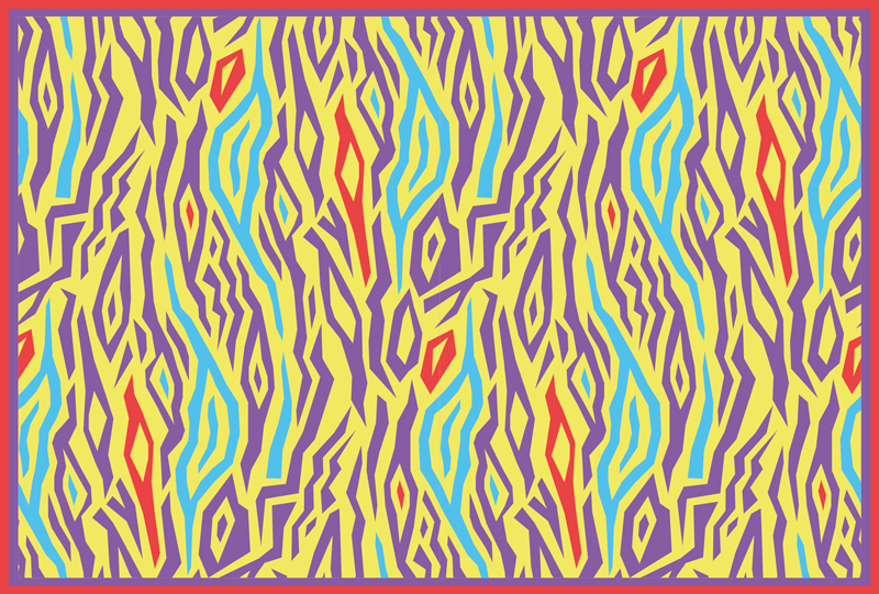 Abstracte zebrastrepen vinyl tapijt geometrisch - TenStickers