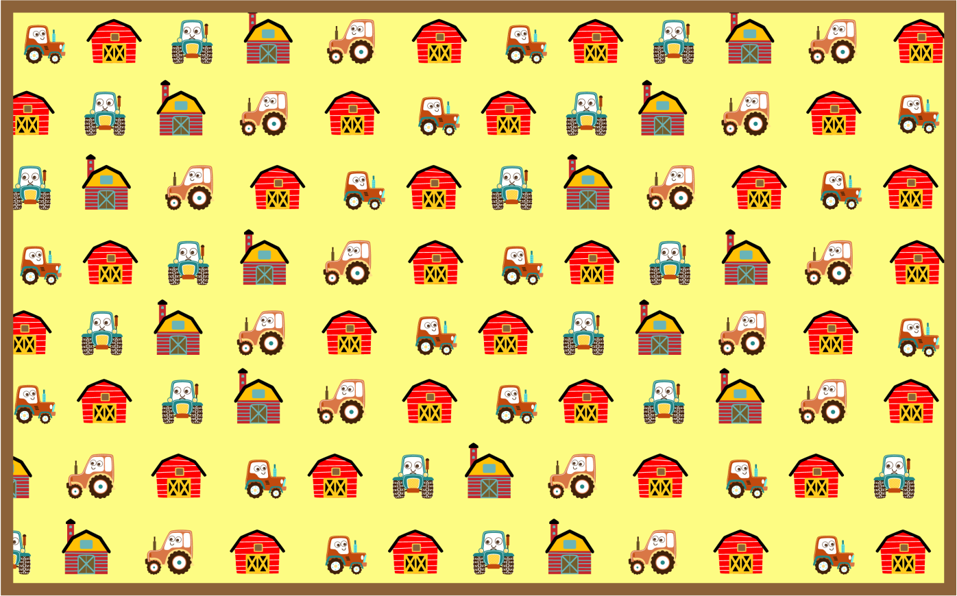 Boerenerf plezier vinyl tapijt kind - TenStickers