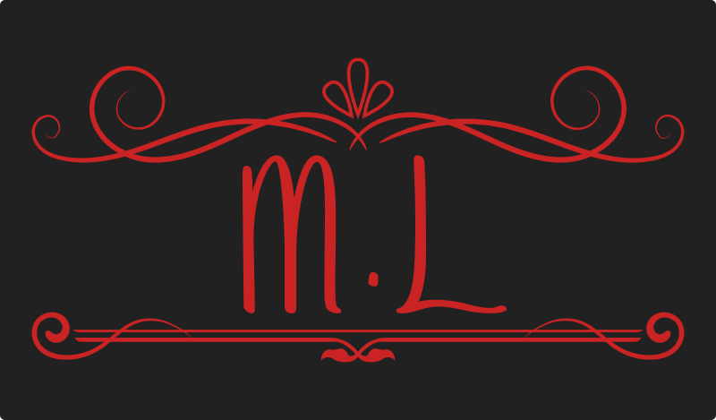 Monogram elegantie vinyl tapijt met naam - TenStickers