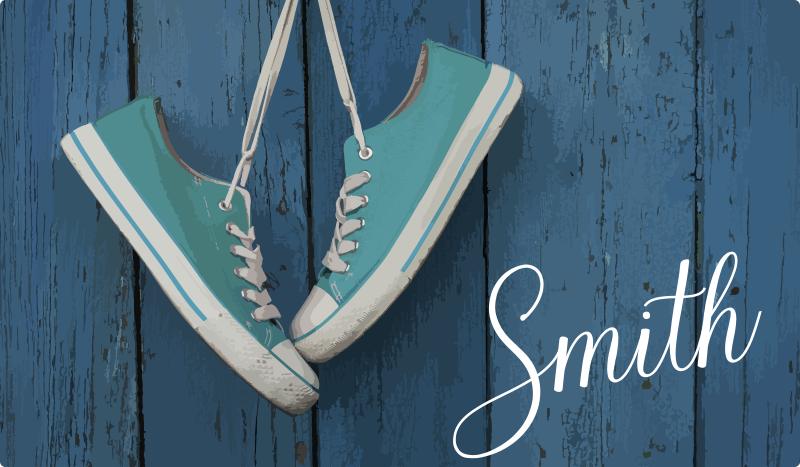 Sneakers personalisatie vinyl tapijt met textuur - TenStickers