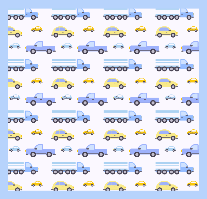 Speels verkeersthema vinyl tapijt kind - TenStickers