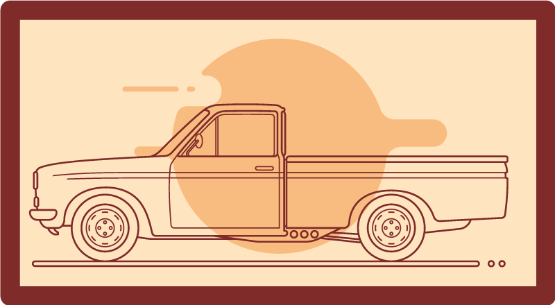 Speelgoedvoertuig illustratie vinyl tapijt kind - TenStickers