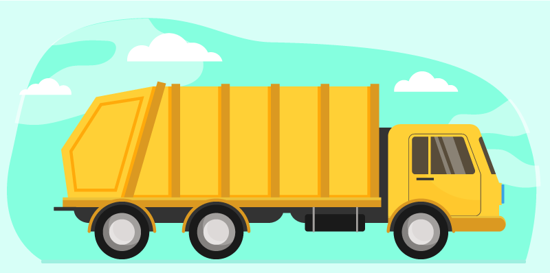 Cartoon dumper vinyl tapijt voor meer kinderen - TenStickers