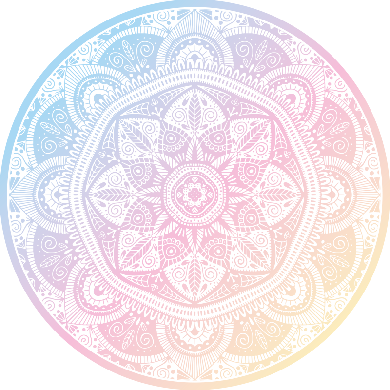 Verloopmandala vinyl tapijt mandala - TenStickers