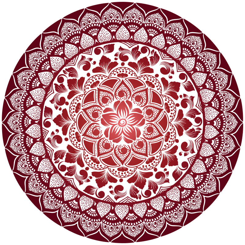 Vinyl tapijt mandala intricate mandala embleem - TenStickers