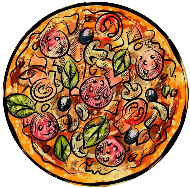 Vinyl tapijt bloemen en planten botanische illustratie - TenStickers
