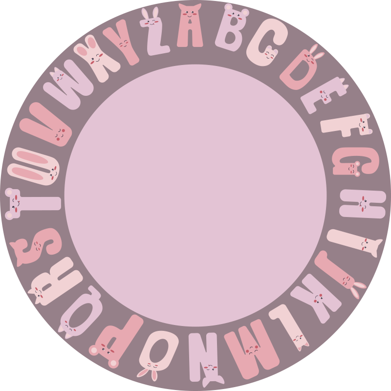 Vinyl tapijt alfabet educatieve cirkel - TenStickers