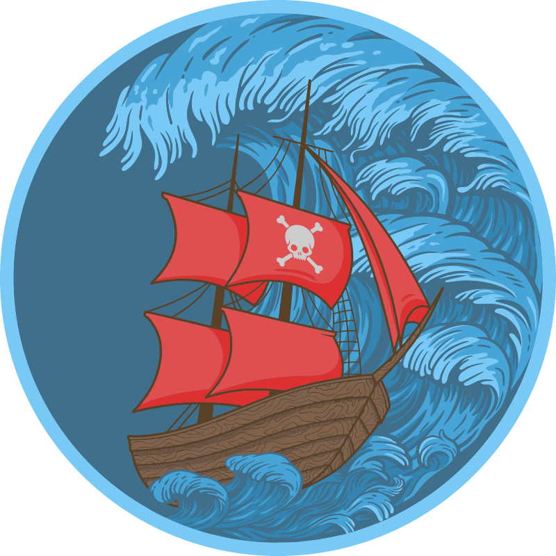 Piraten speeltijd vinyl tapijt spel - TenStickers