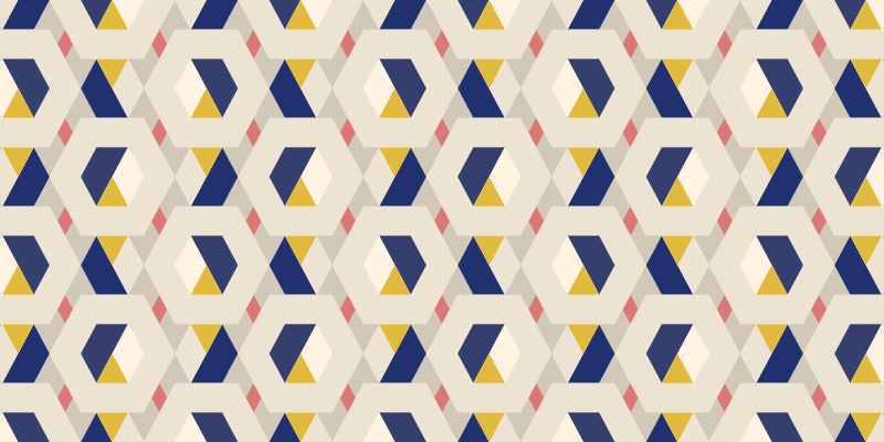 Hexagonaal geometrisch motief vinyl tapijt modern - TenStickers