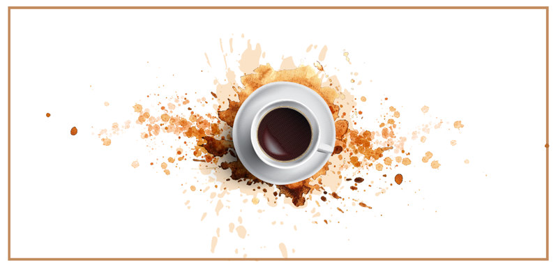 Vinyl vloerkleed keuken gemorste koffie illusie - TenStickers