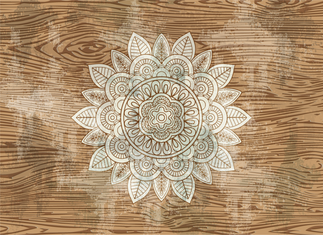 Vinyl tapijt mandala mandala focal point - TenStickers