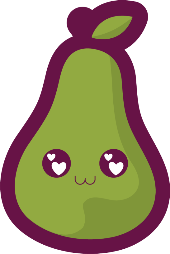 Schattig avocado-ontwerp vinyl tapijt baby - TenStickers