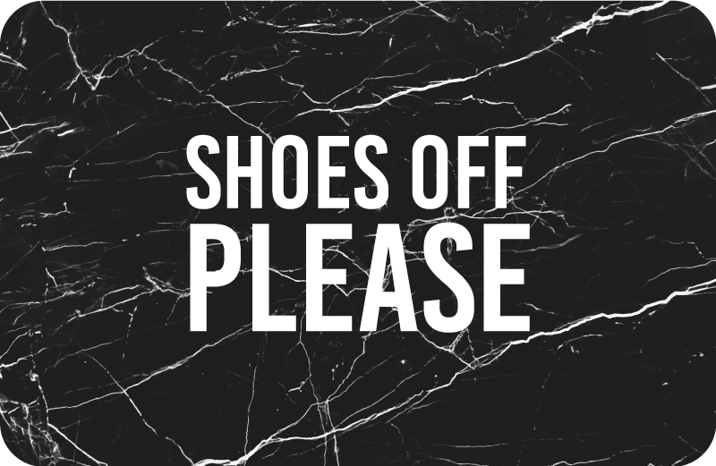 Schoenen uit marmer patroon op maat tapijt - TenStickers