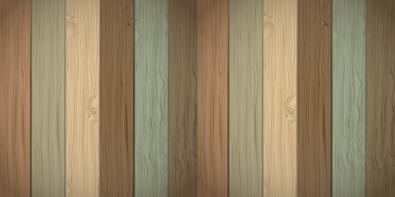 Veelkleurige planken vinyl tapijt met houtstructuur - TenStickers