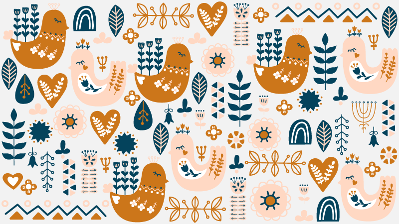 Speelse kinderkamerpatronen vinyl tapijt kind - TenStickers