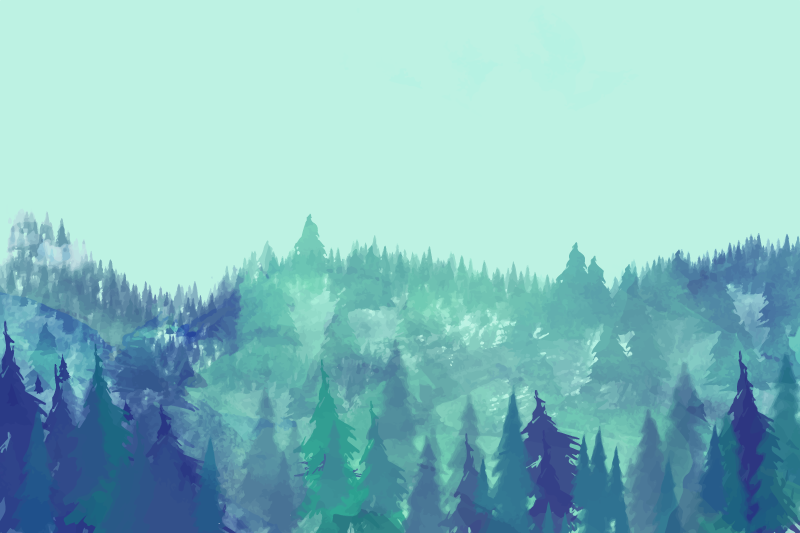 Weelderig groen bos vinyl tapijt natuur - TenStickers