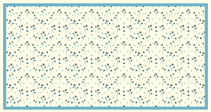 Subtiel botanisch motief vinyl tapijt slaapkamer - TenStickers