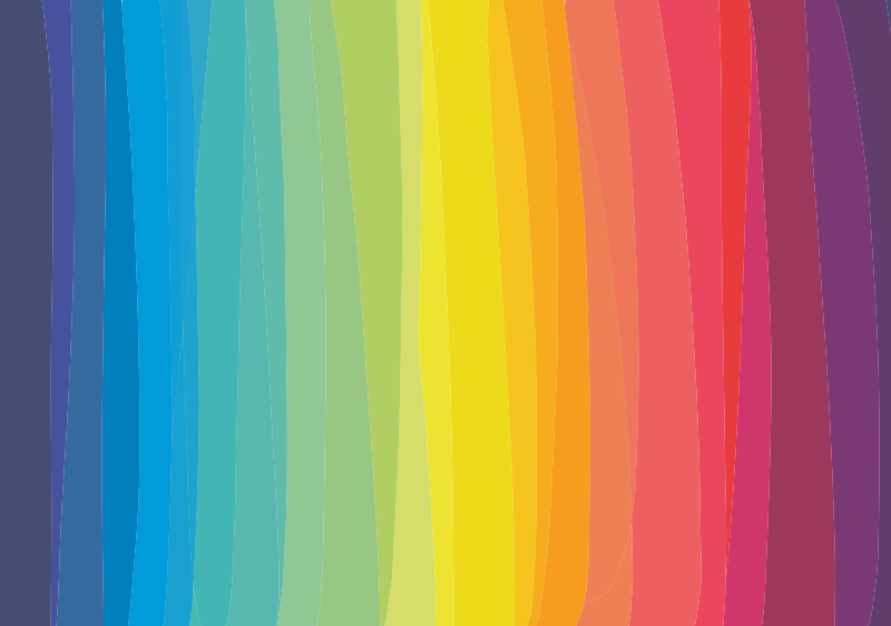 Kleurrijke gradiëntstrepen vinyl tapijt met strepen - TenStickers