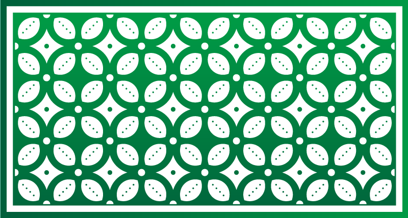 Geometrisch bladmotief vinyl vloerkleed keuken - TenStickers