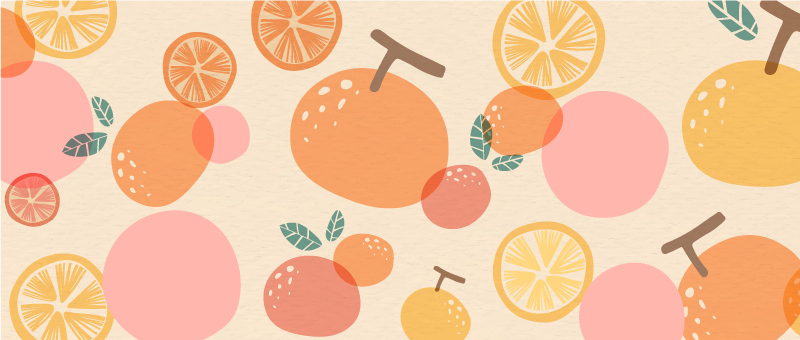 Zacht citrusontwerp vinyl vloerkleed keuken - TenStickers