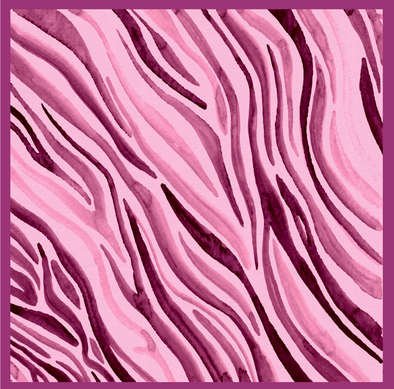 Roze zebrastrepen vinyl tapijt dierenprint - TenStickers