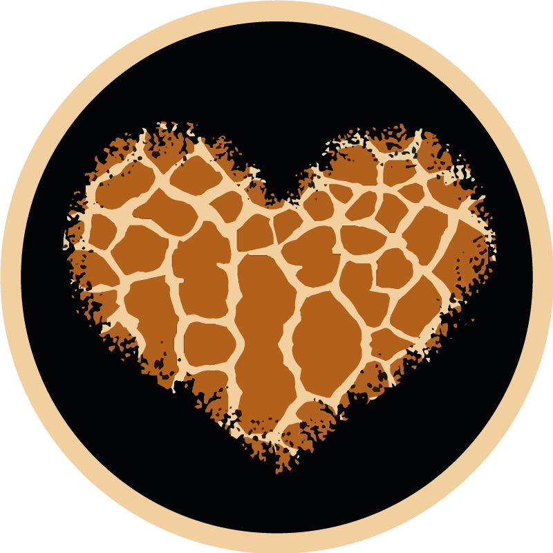 Hart giraffe ontwerp vinyl tapijt dierenprint - TenStickers