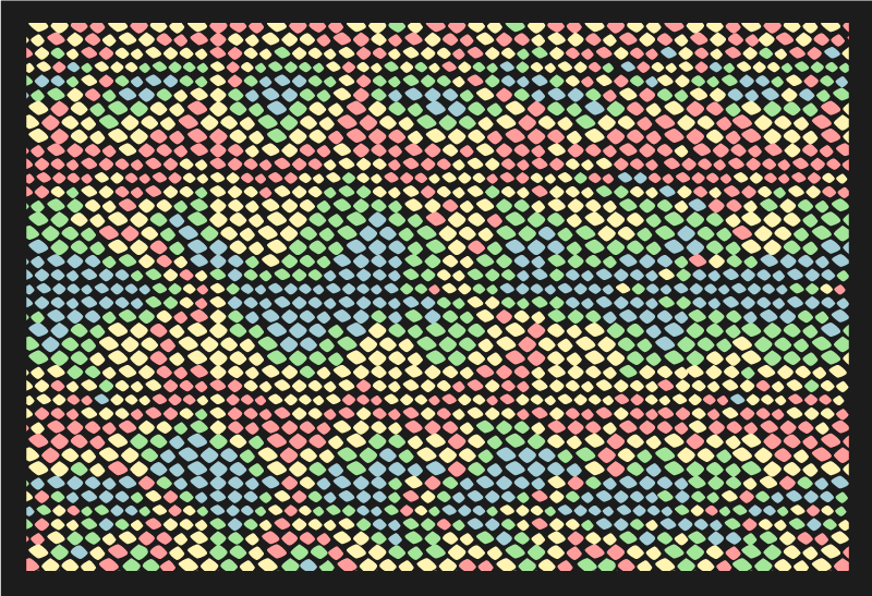 Kleurrijk cirkelpatroon vinyl tapijt met textuur - TenStickers