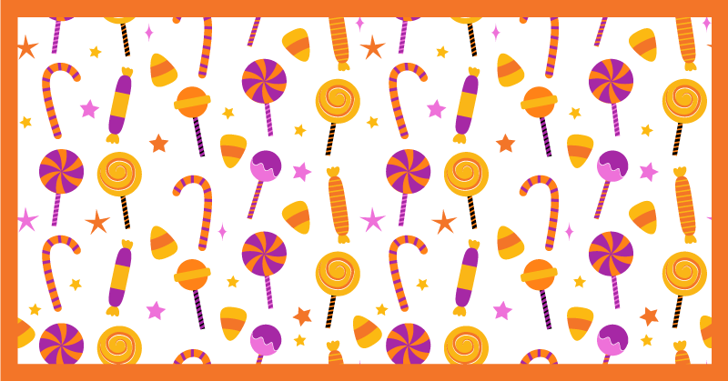 Kleurrijk snoepontwerp vinyl vloerkleed keuken - TenStickers