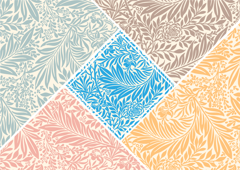 Bloemen patchwork ontwerp vinyl vloerkleed keuken - TenStickers