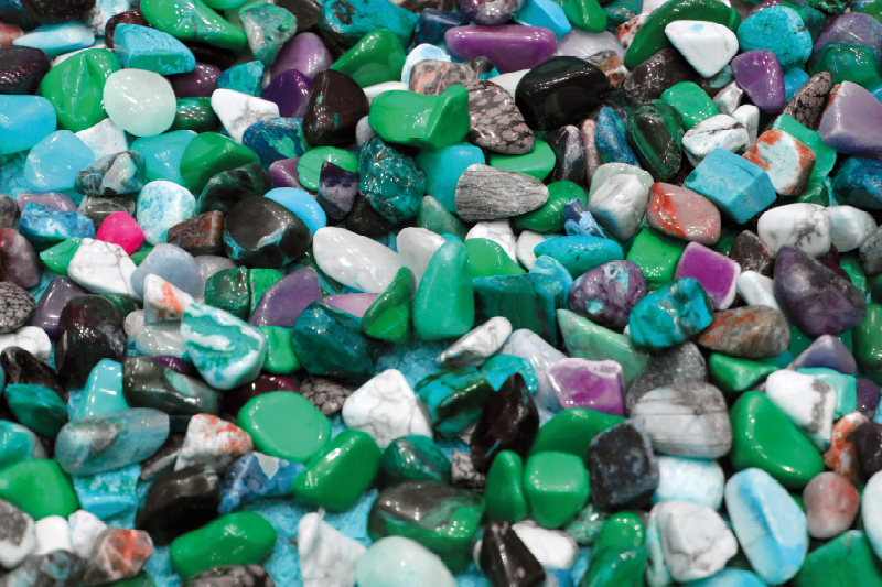 Kleurrijke kiezelsteen mozaïek vinyl tapijt stenenstructuur - TenStickers