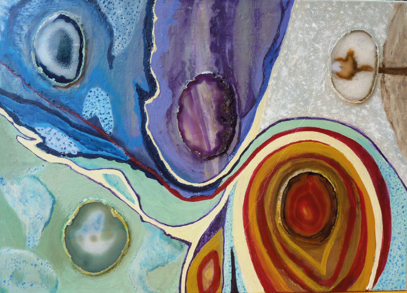 Kleurrijke wervelingen marmeren vinyl tapijt - TenStickers