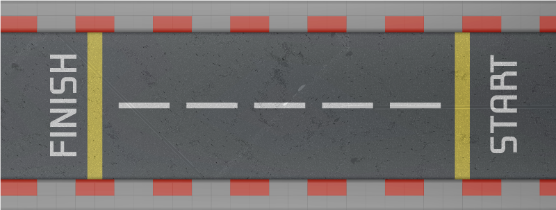 Klassieke racebaan vinyl tapijt snelweg - TenStickers