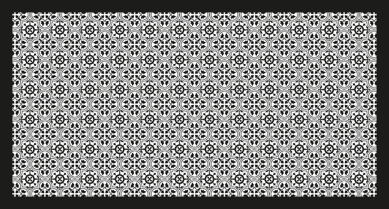 Vinyl vloerkleed tegels hydraulisch - TenStickers