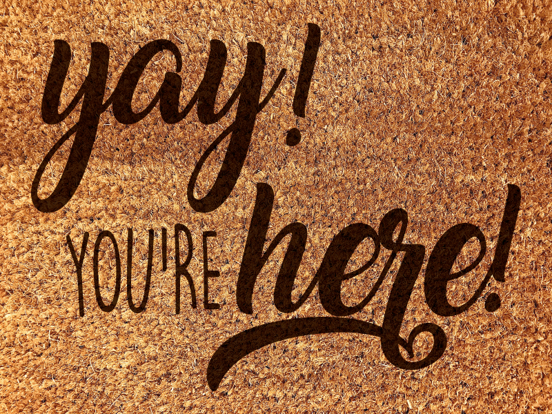 Welkom mat ja u bent hier inkomhal - TenStickers