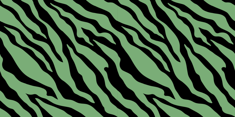 Zebra groene strepen vinyl tapijt dierenprint - TenStickers